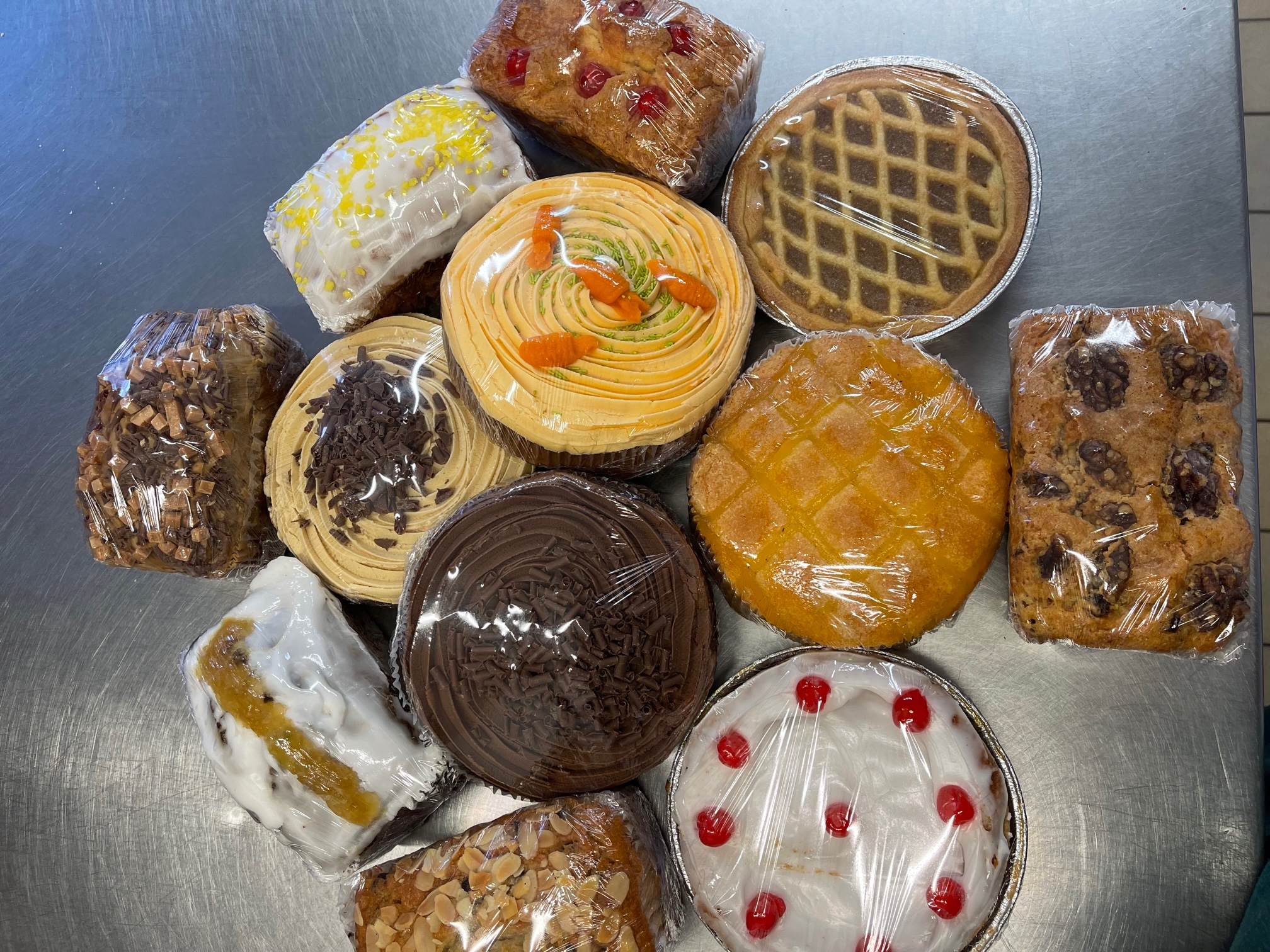 Selection of cakes at Beaulieu Farm Shop